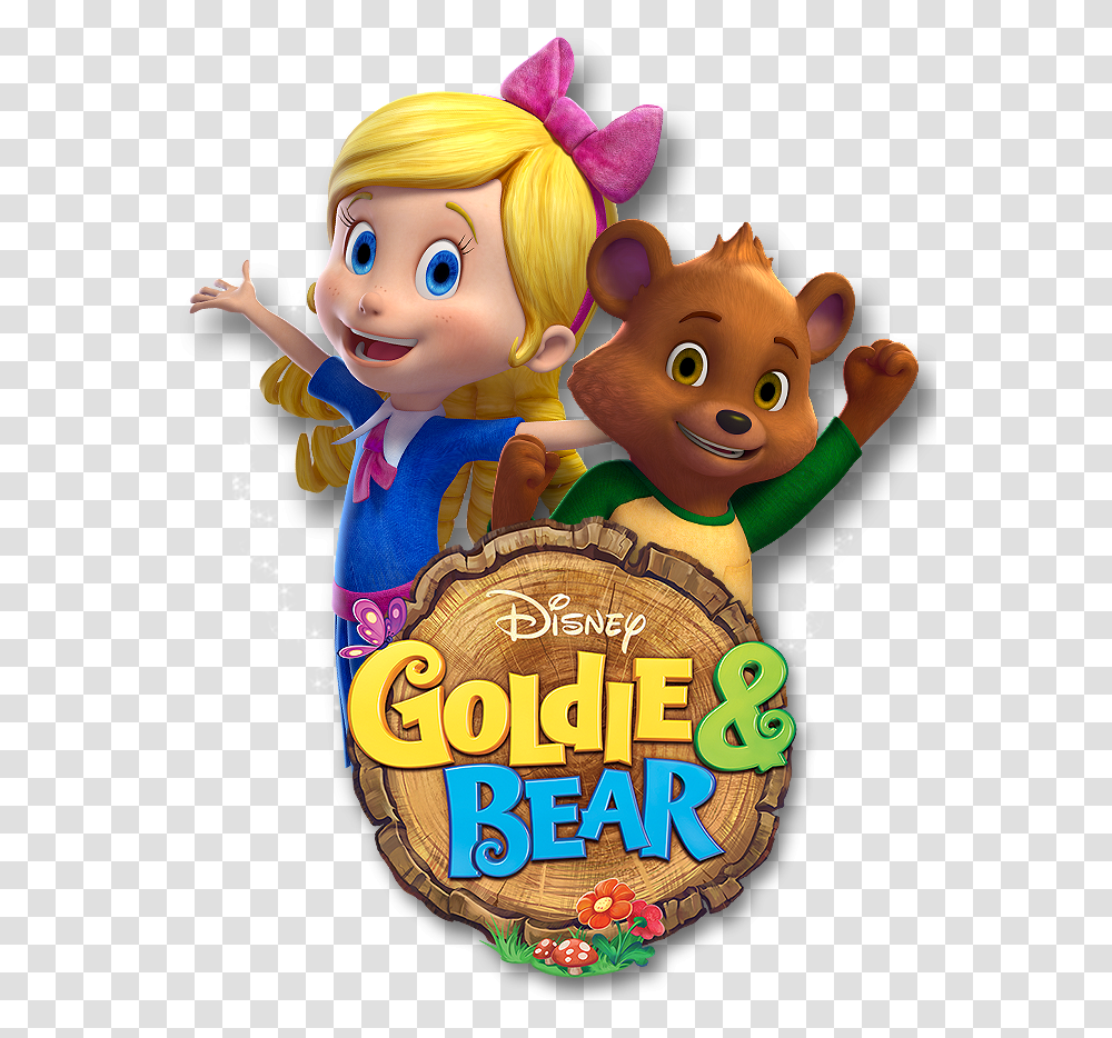 Disney Junior Goldie Amp Bear, Toy, Person, Food, Doll Transparent Png