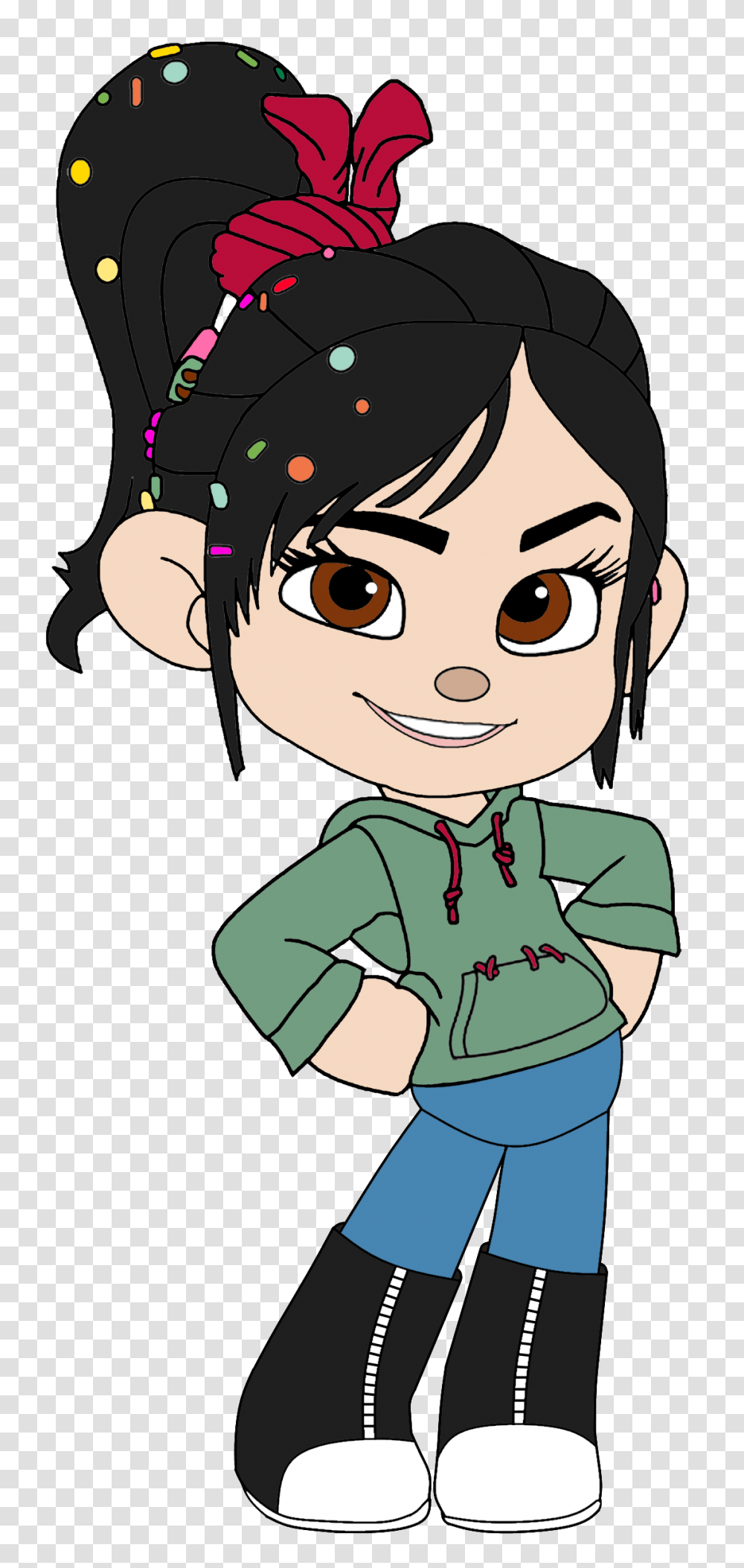 Disney Junior Images Vanellope In Jeans And Sneakers Hd Wallpaper, Person, Elf Transparent Png
