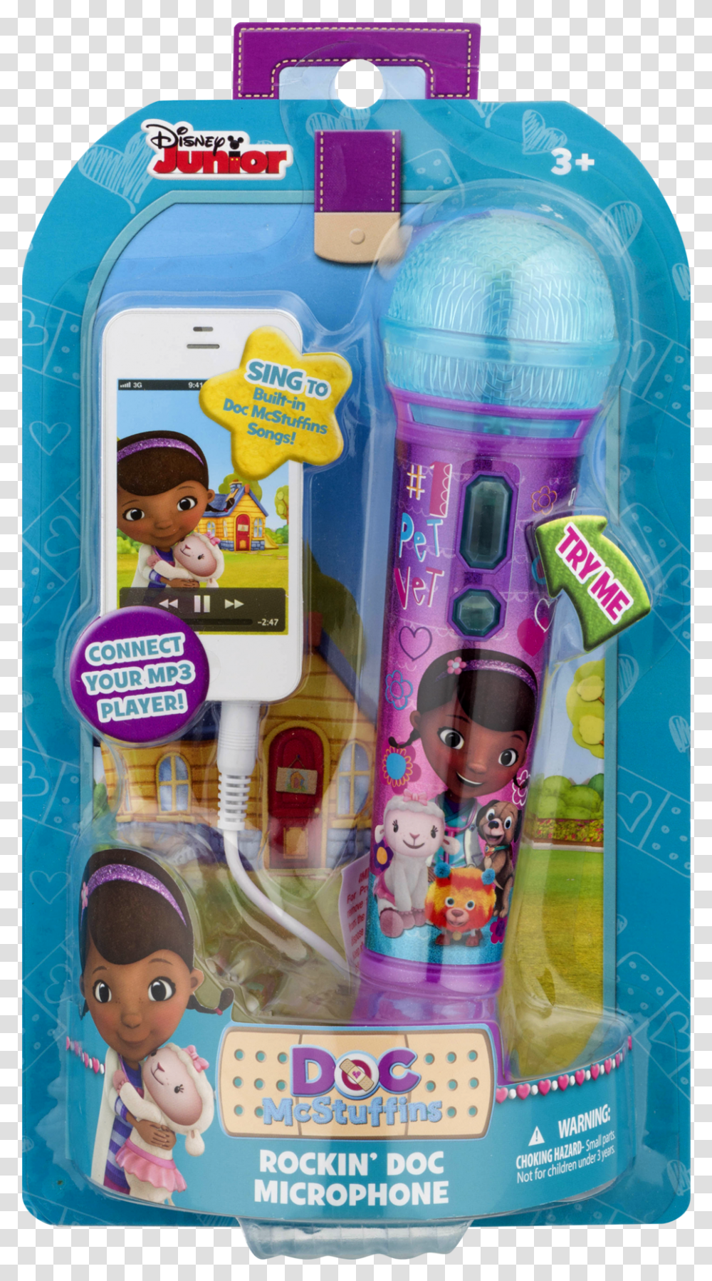 Disney Junior Rocking Doc Microphone Blue, Doll, Toy, Barbie, Figurine Transparent Png
