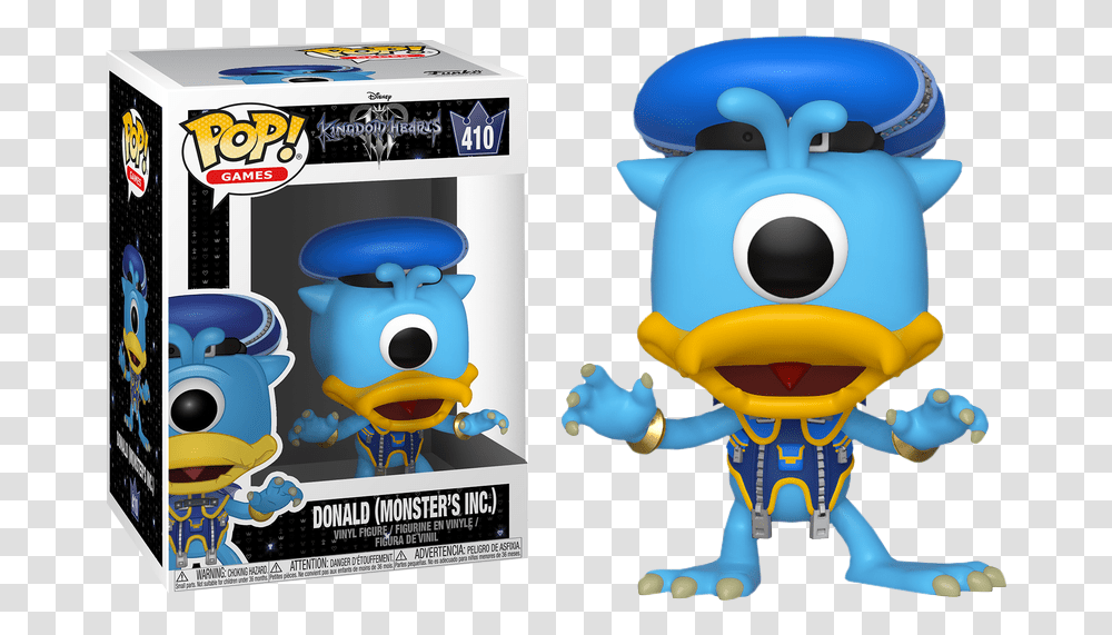 Disney Kingdom Hearts Iii Donald Funko Pop Donald Monsters Inc, Toy, Text Transparent Png