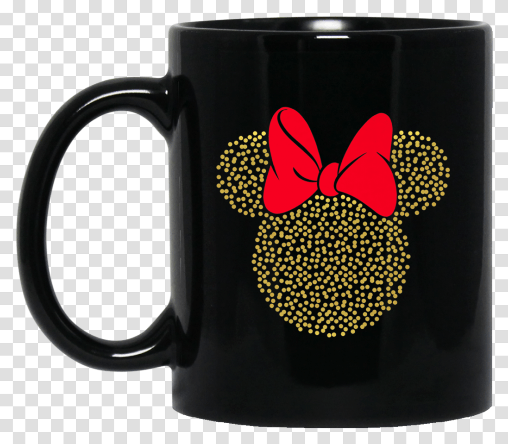 Disney Minnie Mouse Dotted Gold Icon Premium Black Mug Stitch I Love You To The Moon, Coffee Cup Transparent Png
