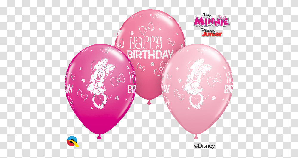 Disney Minnie Mouse Happy Birthday X 5 Latex Party Balloons By Qualatex Birthday Transparent Png