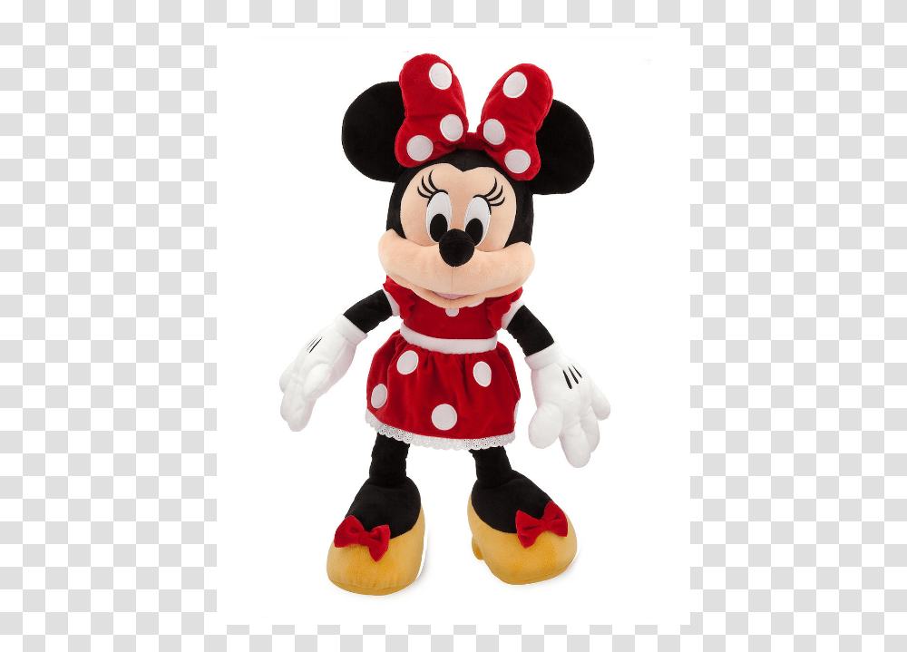 Disney Minnie Mouse Red Pluche Large Minnie Mouse Stuffed Toy, Plush, Mascot, Figurine Transparent Png