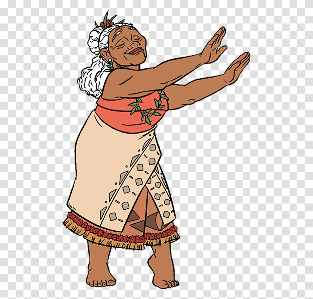 Disney Moana Cartoon 37 Abuela De Moana Dibujo, Person, Back, Sport, Leisure Activities Transparent Png