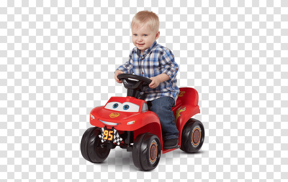 Disney Pixar's Cars 3 Mcqueen Toddler Ride Lightning Mcqueen Ride On Car, Person, Human, Transportation, Lawn Mower Transparent Png