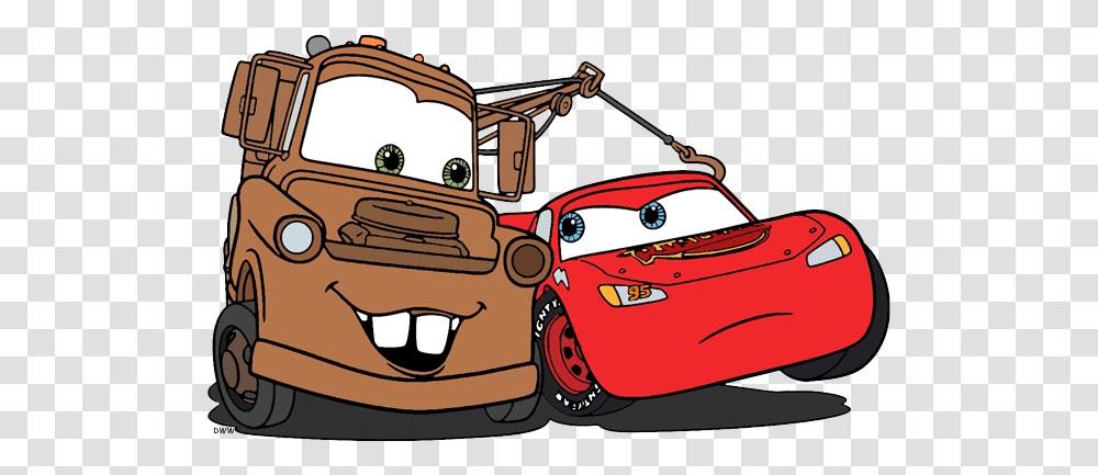 Disney Pixar's Cars Clip Art 3 Galore Mater And Lightning Mcqueen, Vehicle, Transportation, Tire, Wheel Transparent Png