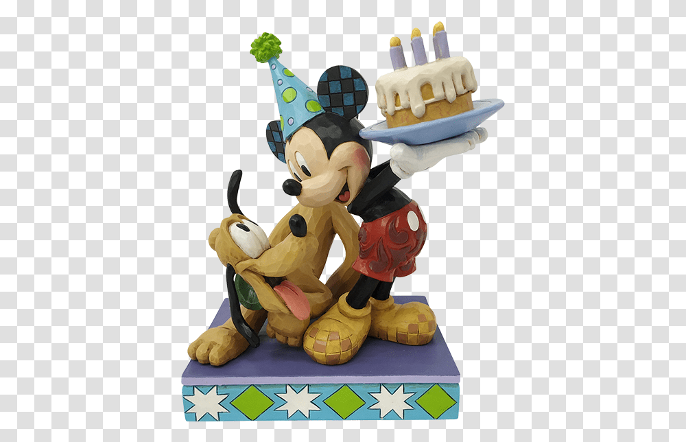 Disney Pluto & Mickey Birthday Figurine By Enesco Mickey And Pluto Jim Shore, Toy, Clothing, Apparel, Party Hat Transparent Png