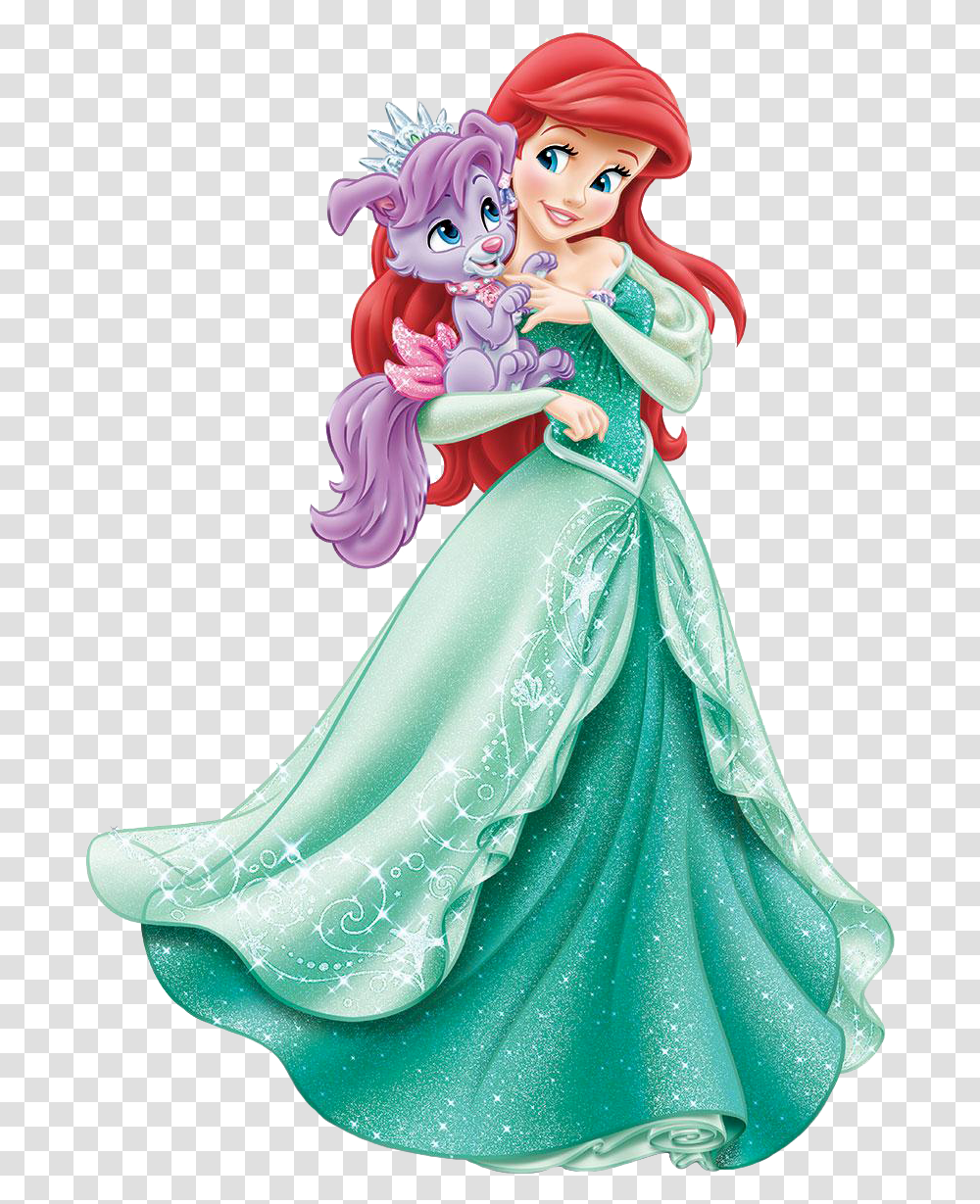 Disney Princess Ariel And Pet, Female, Person, Figurine Transparent Png