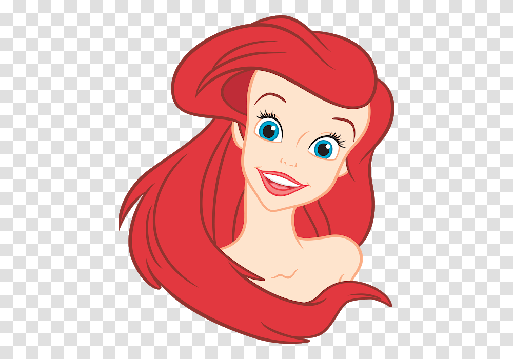 Disney Princess Ariel Face, Drawing, Label, Female Transparent Png