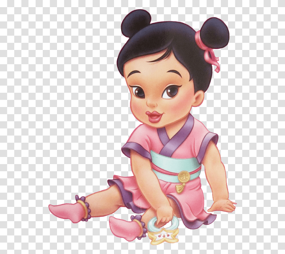 Disney Princess Baby Cross Stitch Download Baby Mulan, Doll, Toy, Person, Human Transparent Png