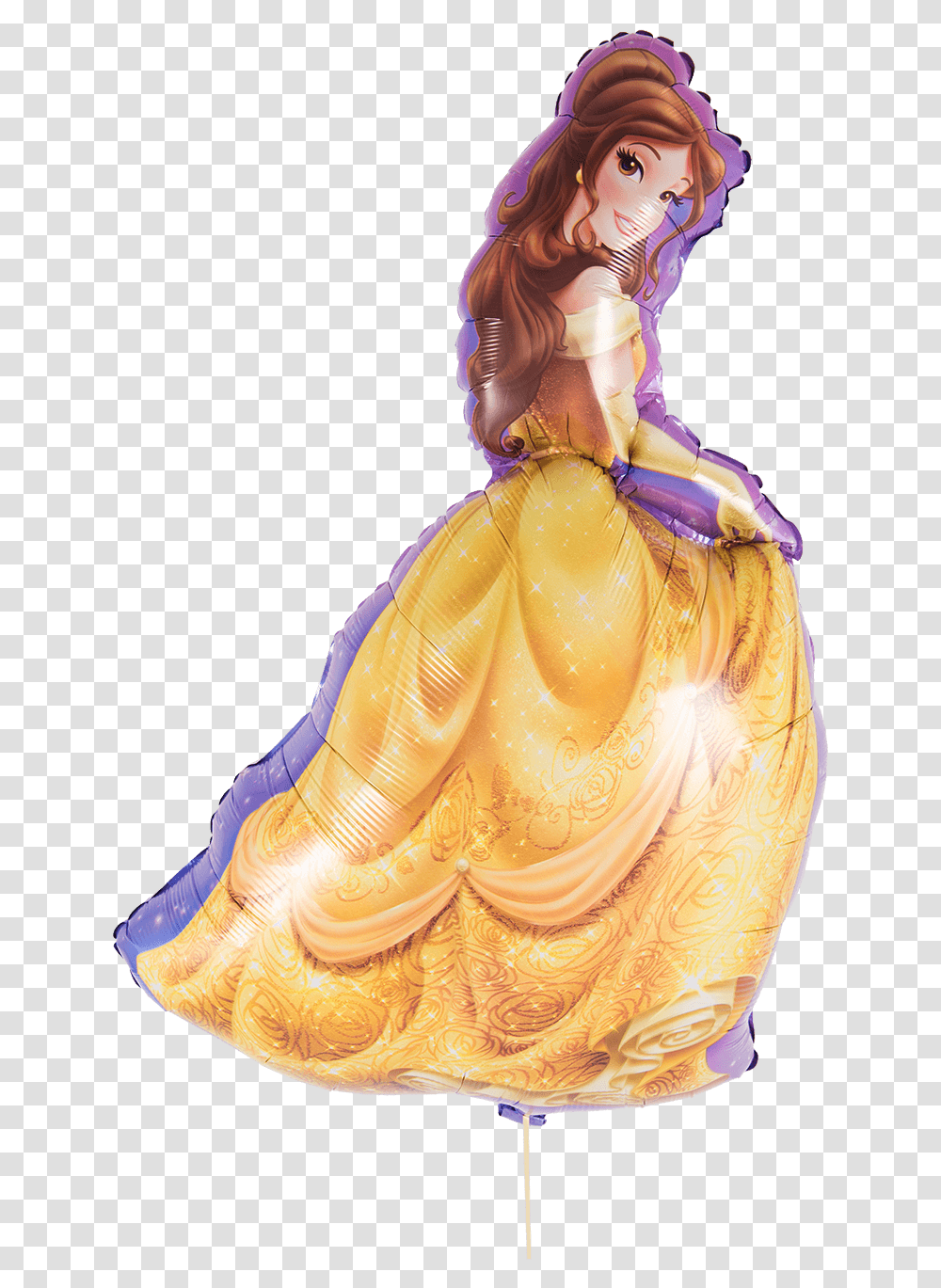 Disney Princess Belle Supershape Balloon Beauty And The Beast, Figurine, Doll, Toy, Person Transparent Png