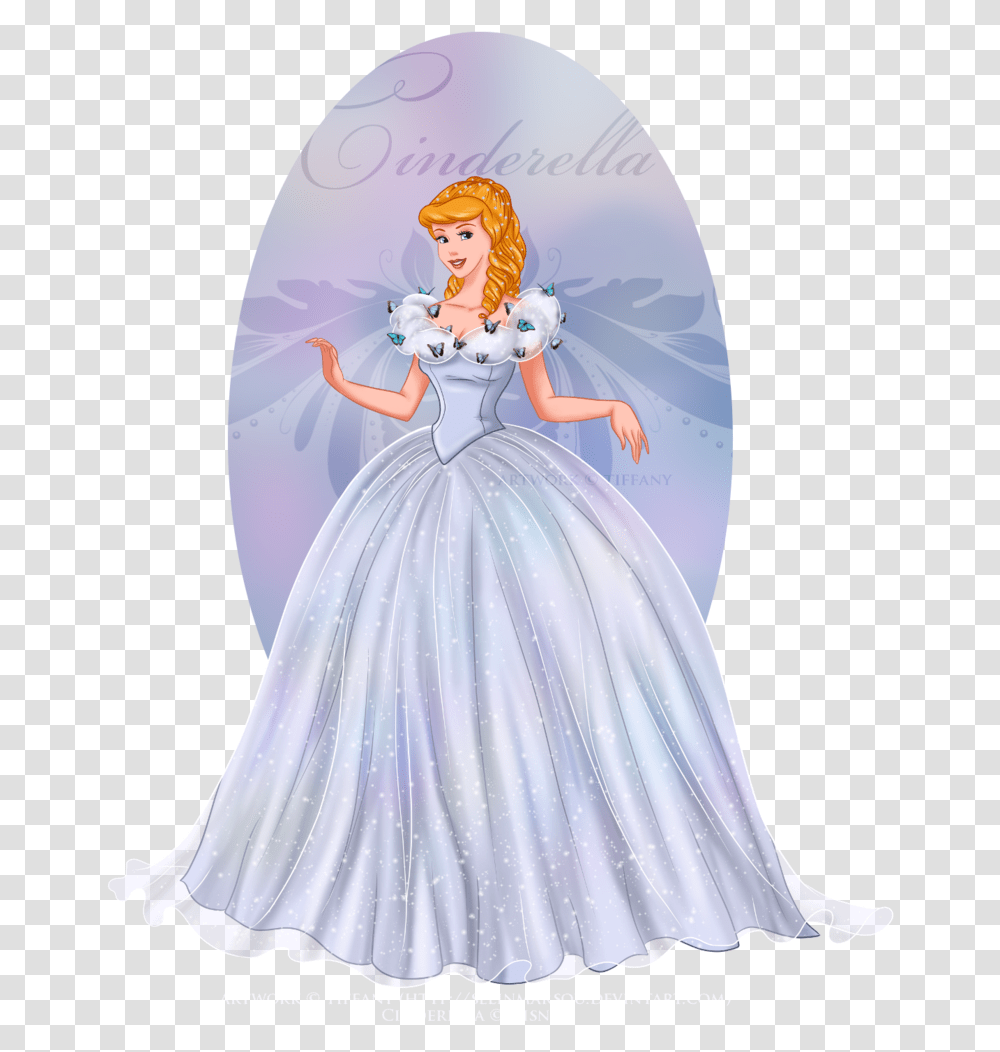 Disney Princess Cinderella Butterfly, Apparel, Evening Dress, Robe Transparent Png