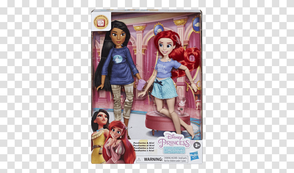 Disney Princess Comfy Squad Ariel, Doll, Toy, Figurine, Barbie Transparent Png