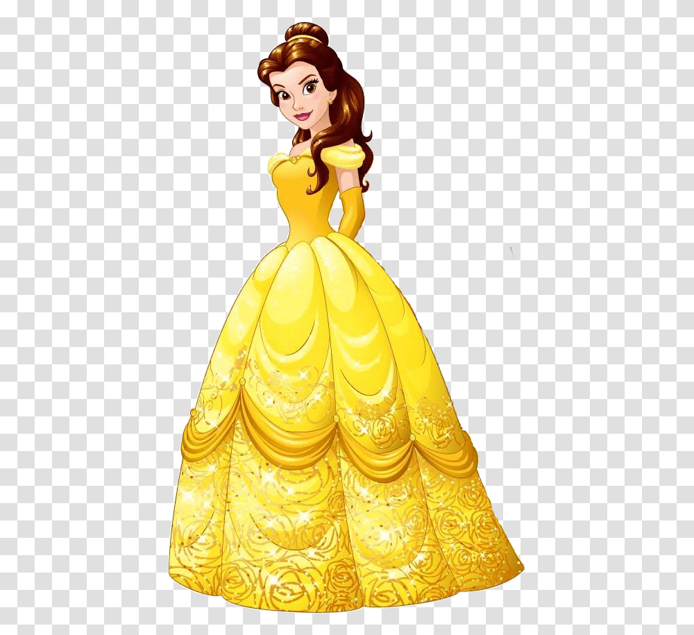 Disney Princess Disney Princess Belle Clipart, Apparel, Gold, Figurine Transparent Png