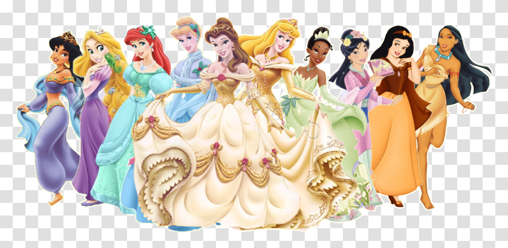 Disney Princess Lineup Disney Princess, Figurine, Doll, Toy, Person Transparent Png