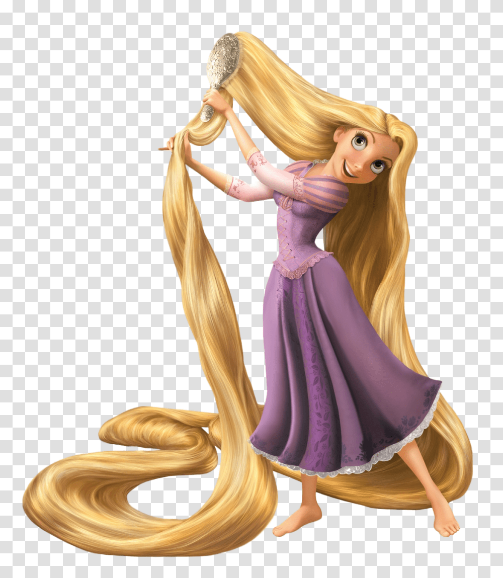 Disney Princess Rapunzel Tangled Long Rapunzel Hair, Figurine, Person, Kneeling, Art Transparent Png
