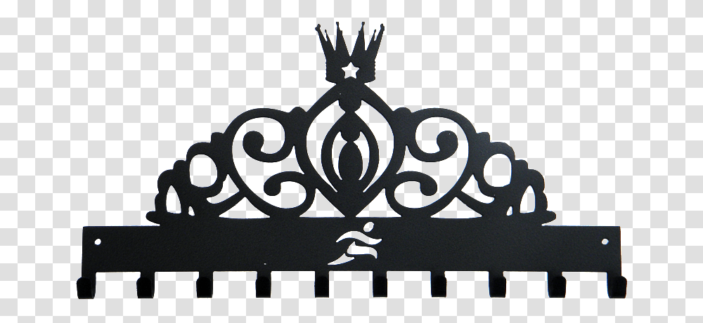Disney Princess Tiara Runner Black Sparkle 10 Hook Queen Crowns Black And White, Cross, Accessories, Accessory Transparent Png