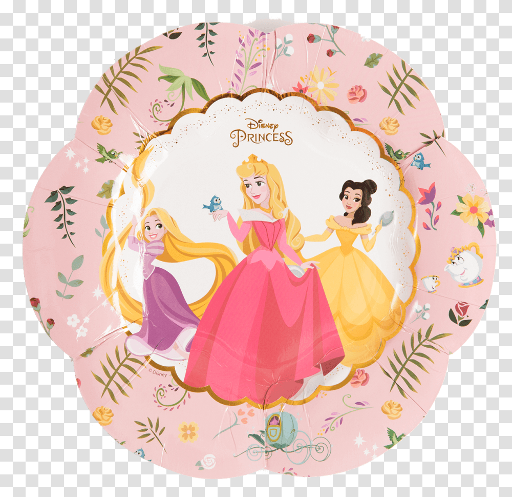 Disney Princess True Shapes Paper Plates Assiette Princesse Disney, Porcelain, Pottery, Meal Transparent Png