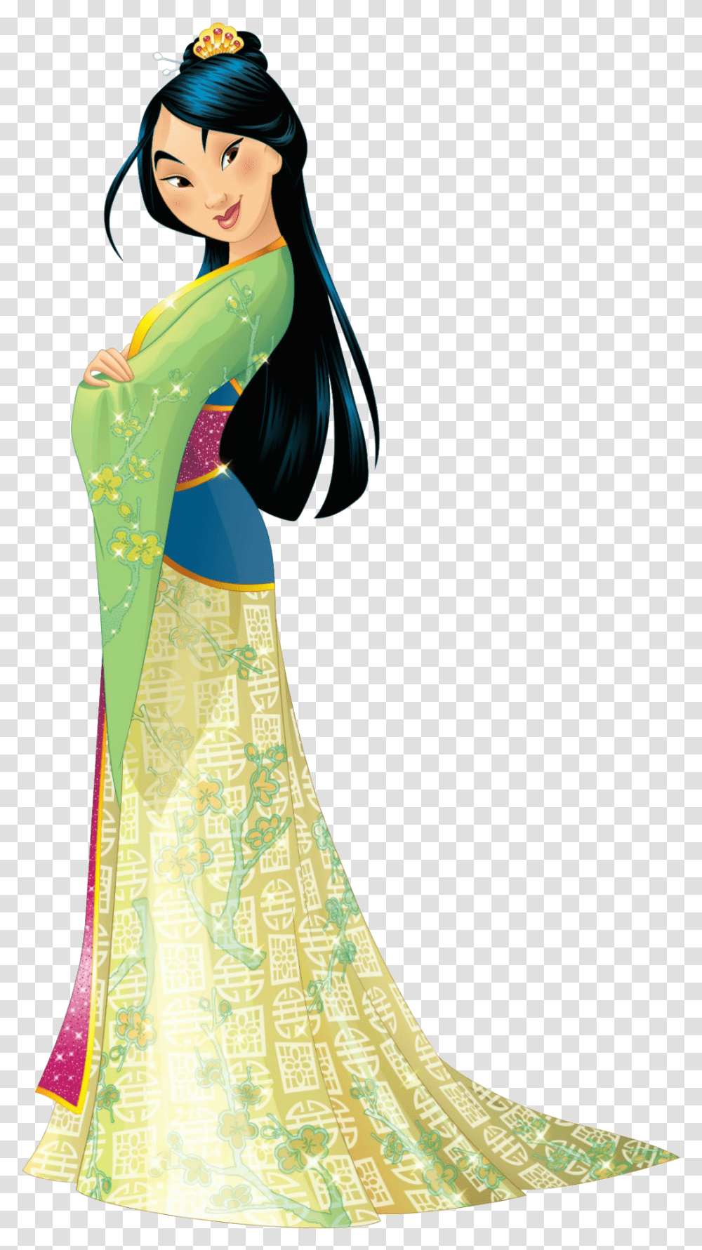 Disney Princesses Images Mulan Pocahontas Disney Princess, Apparel, Sari, Silk Transparent Png