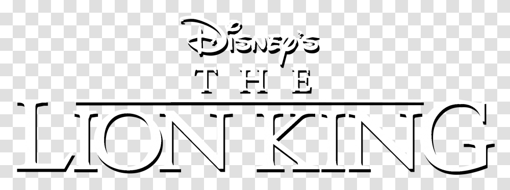 Disney's The Lion King Logo Black And White Lion King Logo, Alphabet, Label Transparent Png