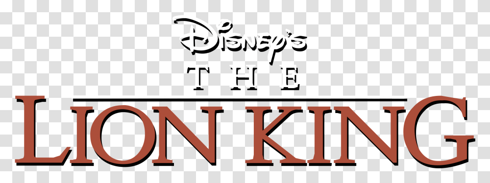 Disney's The Lion King Logo Calligraphy, Alphabet, Number Transparent Png