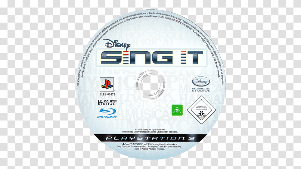 Disney Sing It Disney Sing It Disney High School Musical Ps3, Disk, Dvd Transparent Png