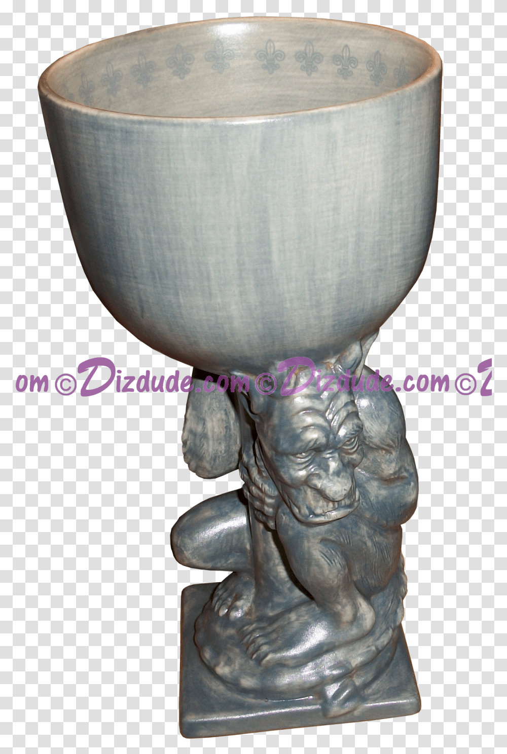 Disney Theme Parks Gargoyle Goblet Dizdude Statue, Figurine, Porcelain, Pottery Transparent Png