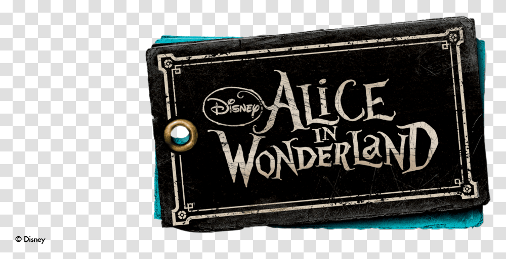 Disney Tim Burton S Alice In Wonderland Alice In Wonderland Logo, Blackboard Transparent Png