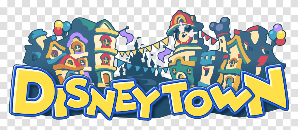 Disney Town Logo Khbbs Kingdom Hearts Birth By Sleep Disney Town, Pirate, Crowd, Text Transparent Png
