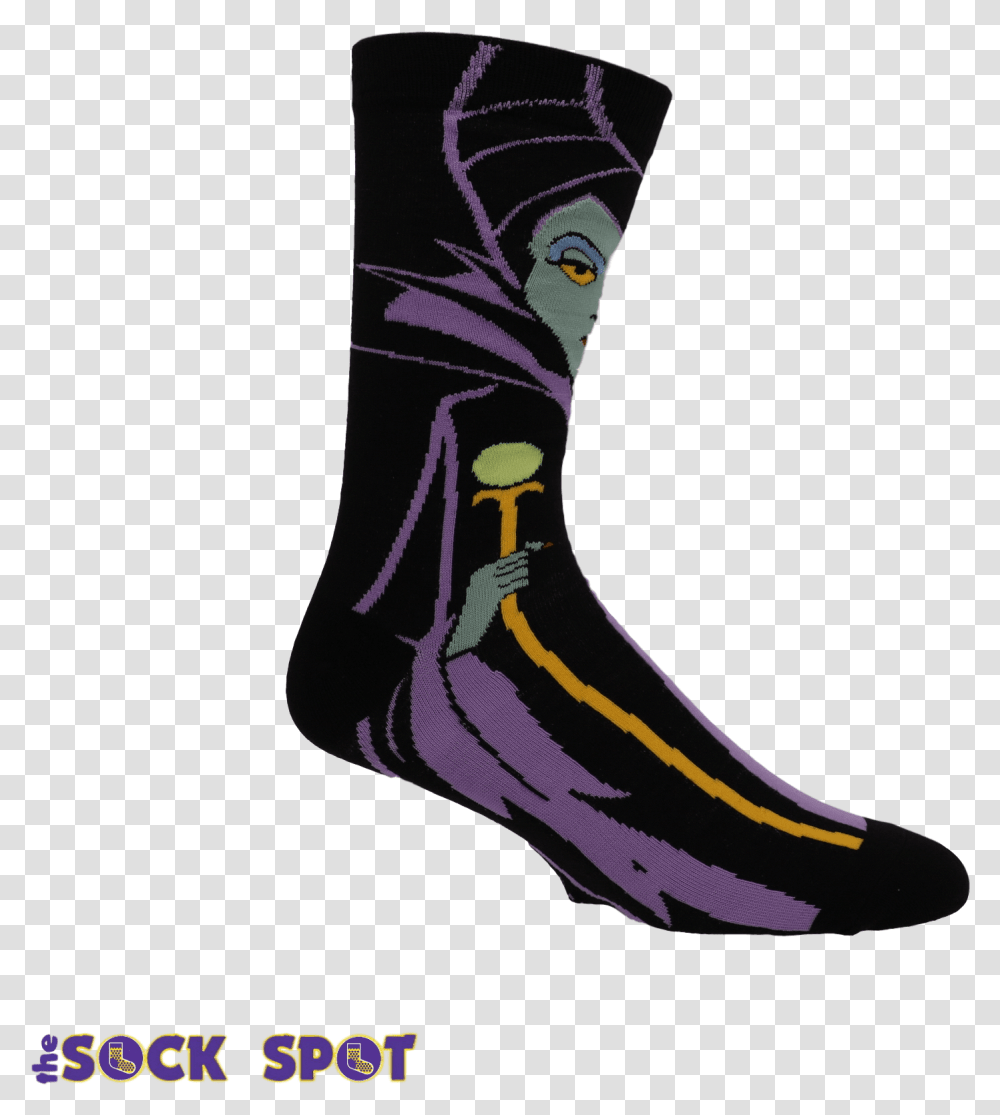 Disney Villain Maleficent 360 Socks Sock, Apparel, Footwear, Shoe Transparent Png