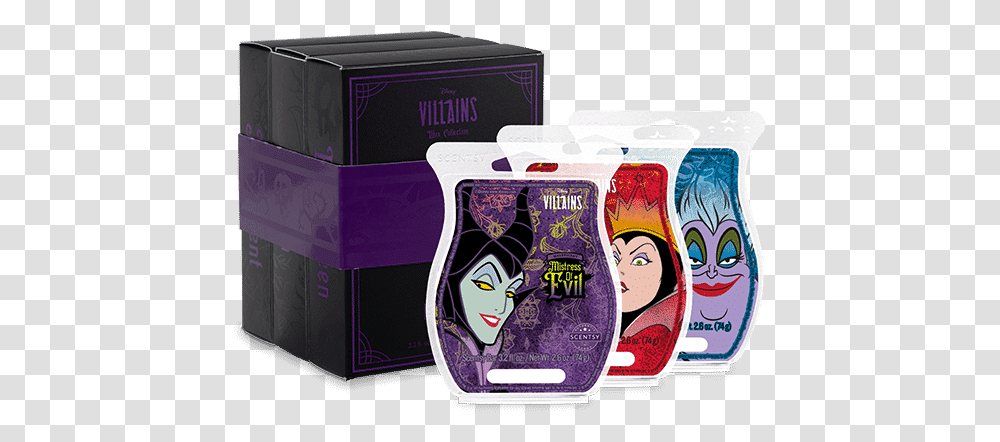 Disney Villains Scentsy Wax Collection Maleficent Ursula Evil Queen Scentsy Disney Villains, Label, Text, Bottle Transparent Png