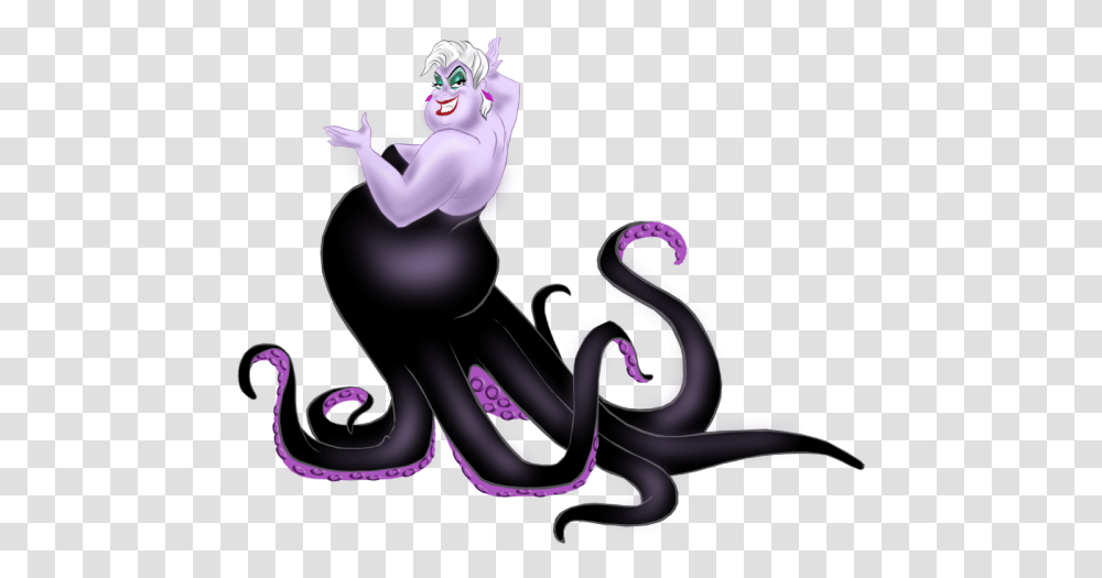Disney Villains Ursula, Animal, Mammal, Performer, Purple Transparent Png