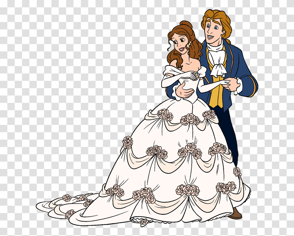 Disney Wedding D Clipart Desenhos Para Colorir Da Bela E A Fera, Person, Gown, Fashion Transparent Png