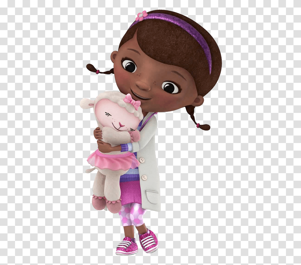 Disney Wonders Graphics Illustrations Doc Mcstuffins Lambie Hug, Doll, Toy, Person, Human Transparent Png