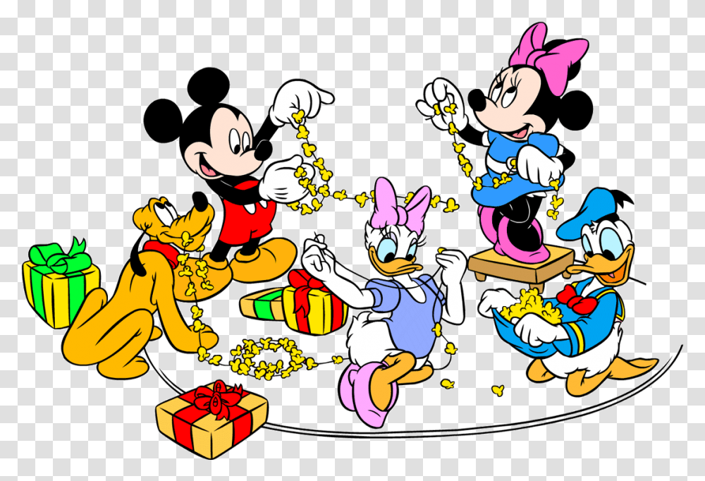 Disney World Clipart Free Clipart Images Minnie Mouse Mickey Mouse Daisy Duck Donald Duck, Comics, Book, Doodle Transparent Png