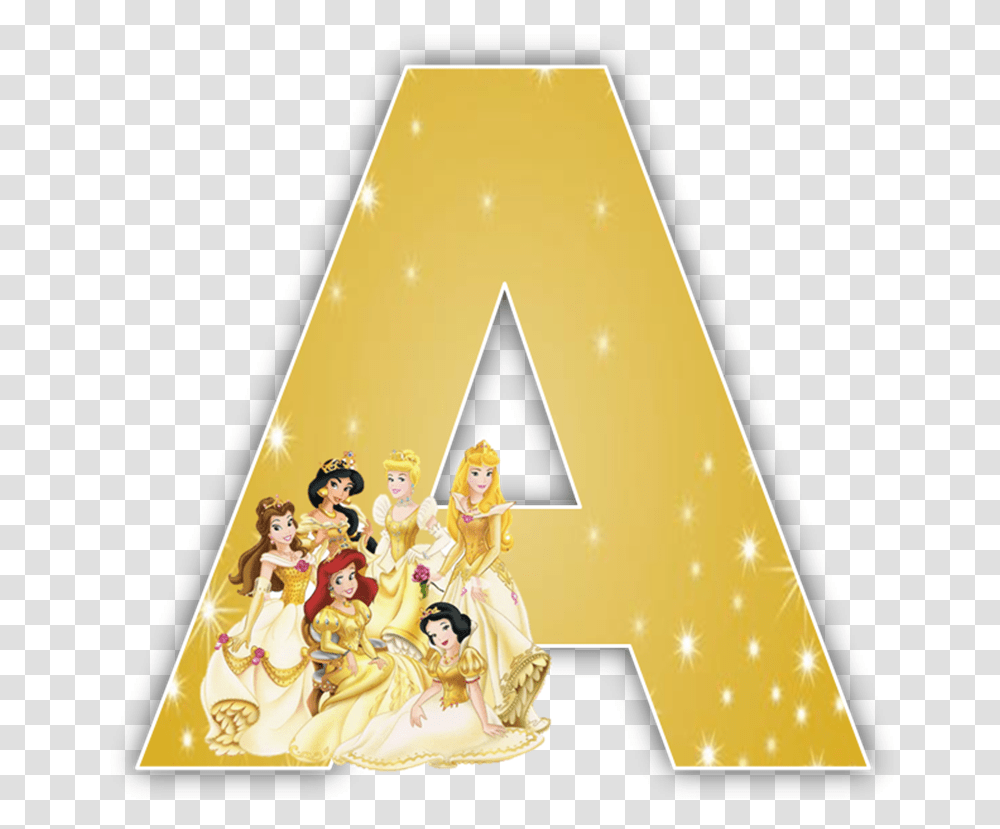 Disney World Princess Cartoon, Alphabet, Triangle Transparent Png