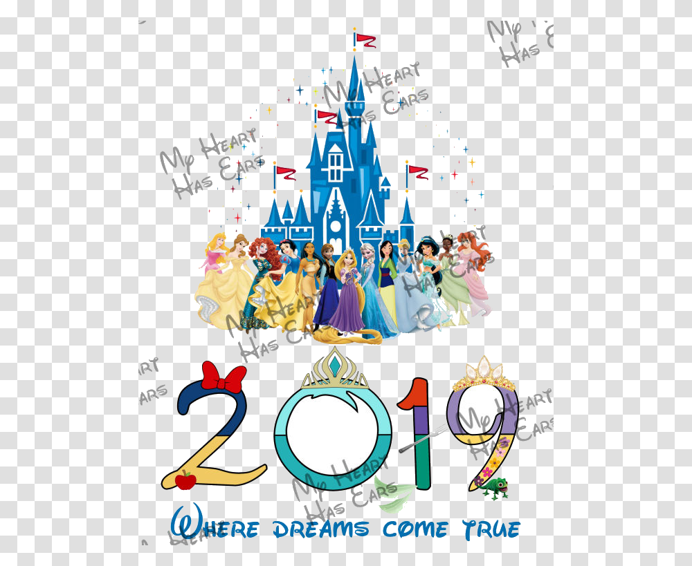 Disney World Vacation Castle With Princesses Instant Diy Disney Princess Castles, Person, Human, Leisure Activities, Poster Transparent Png