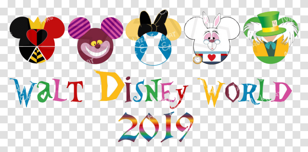 Disney World Walt Alice In Wonderland Mickey Heads Alice In Wonderland Mickey Head, Alphabet, Diwali Transparent Png