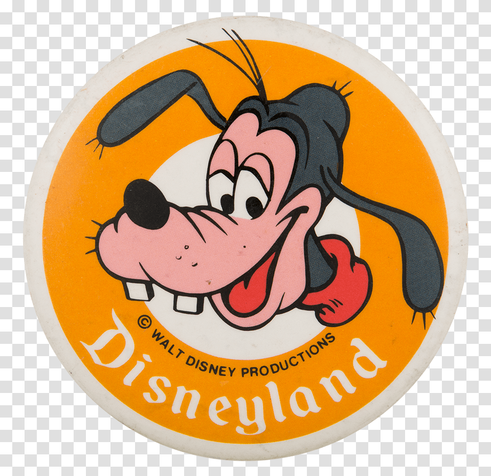 Disneyland Goofy Entertainment Button Museum Goofy Buttons, Label, Logo Transparent Png