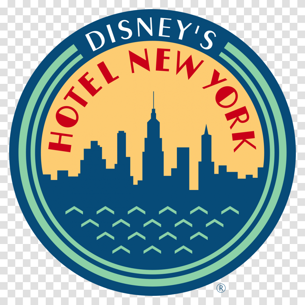 Disneyland Hotel New York Logo, Label, Metropolis Transparent Png