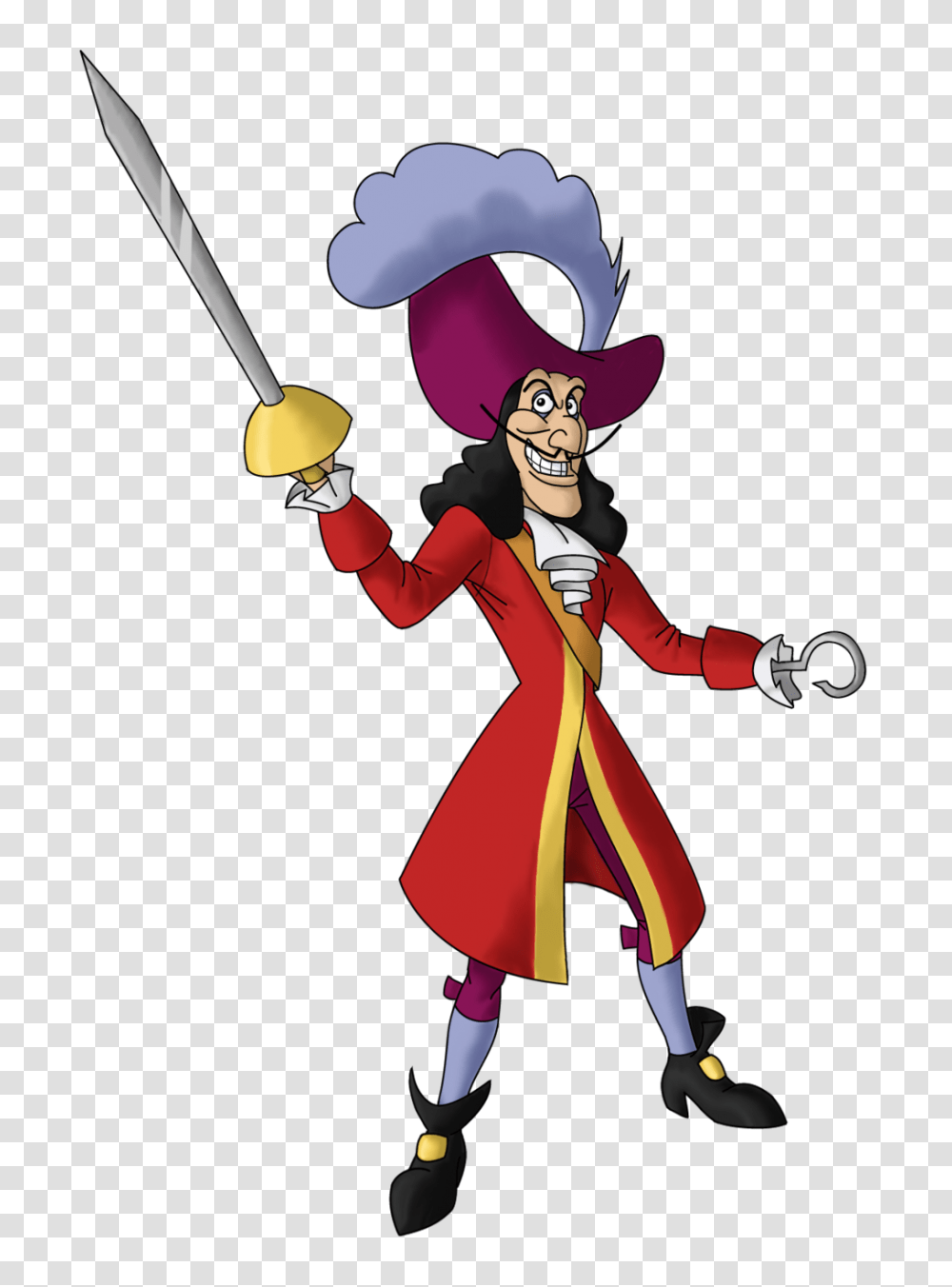 Disneys Captain Hook, Person, Costume, Performer Transparent Png