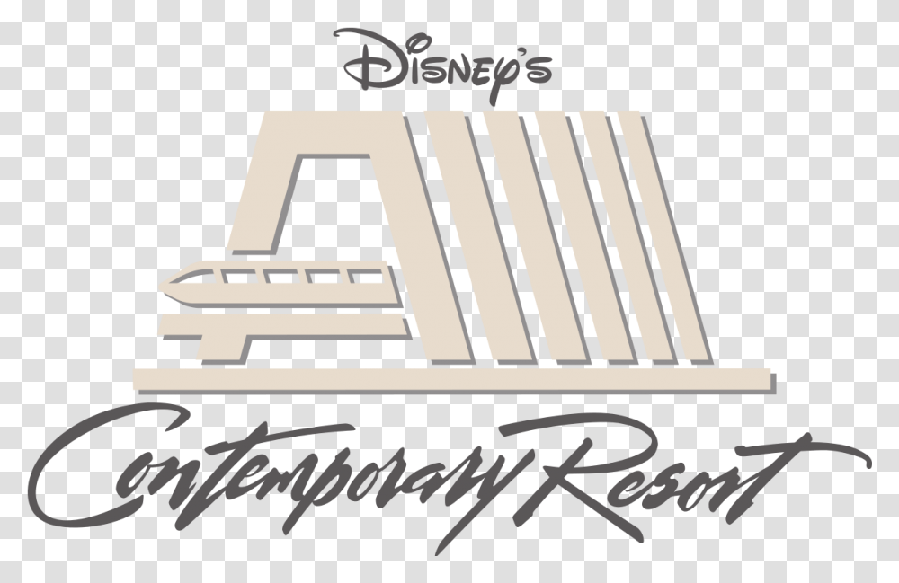 Disneys Contemporary Resort Contemporary Resort Logo, Text, Label, Vehicle, Transportation Transparent Png