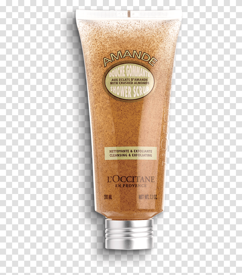 Display View 11 Of Almond Shower Scrub Exfoliation, Bottle, Cosmetics, Beer, Alcohol Transparent Png