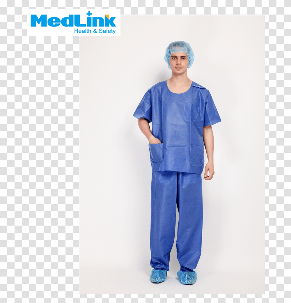 Disposable Uniforms Medical Nonwoven Scrubs Standing, Person, Human, Doctor, Surgeon Transparent Png