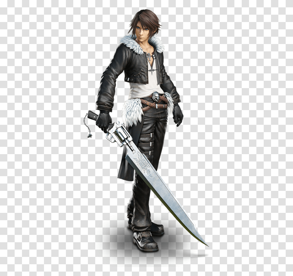 Dissidia Final Fantasy Nt Squall, Person, Human, Weapon, Weaponry Transparent Png