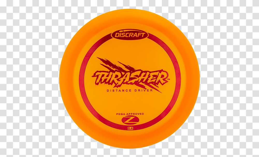 Distance Driver Thrasher Discraft Discs Circle, Frisbee, Toy, Text, Honey Transparent Png
