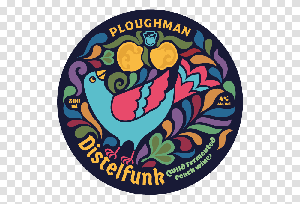 Distelfunk - Ploughman Cider Circle, Label, Text, Sticker, Logo Transparent Png