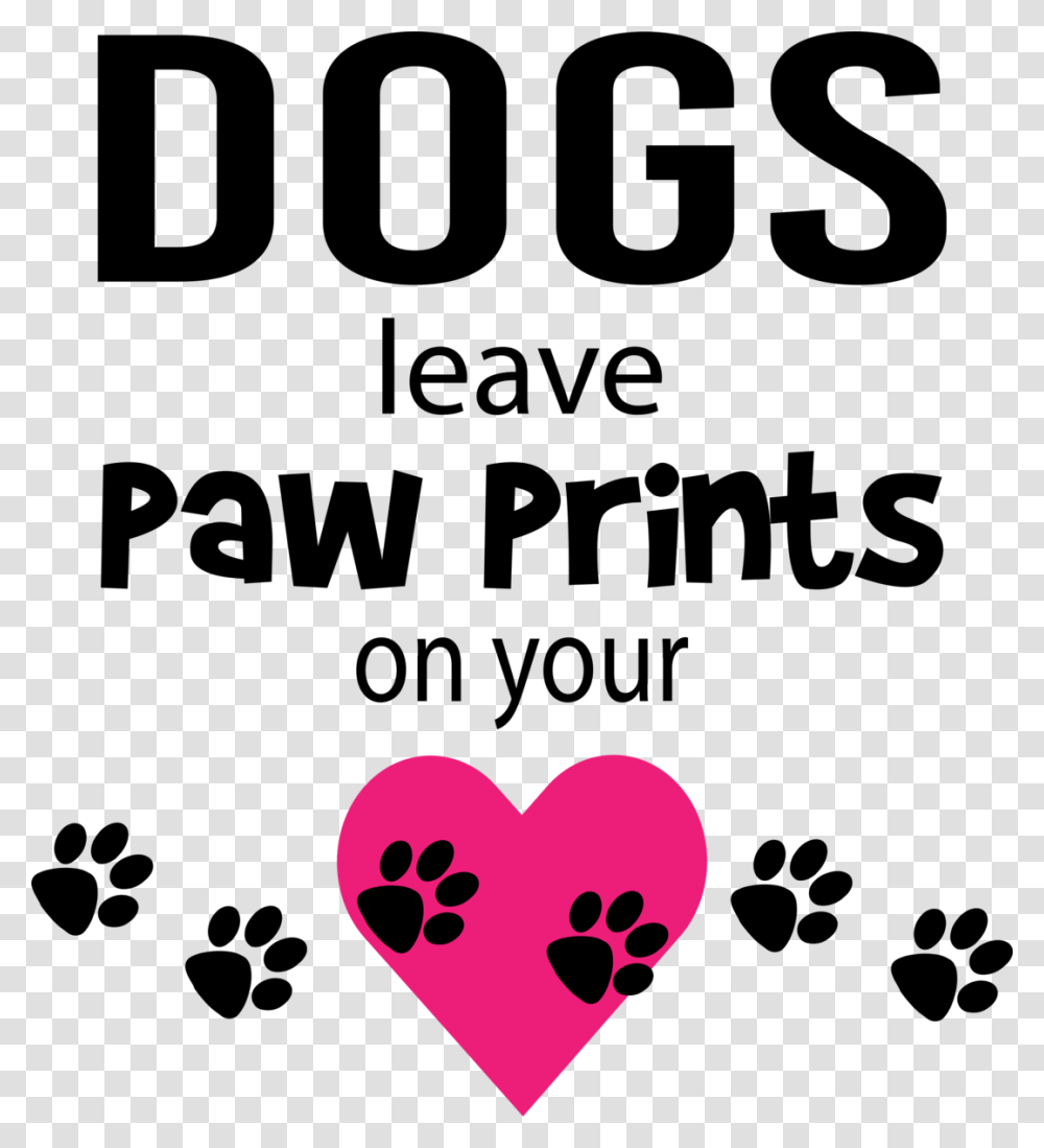 Distinguished Leave Paw Print On Heart, Label, Poster, Advertisement Transparent Png
