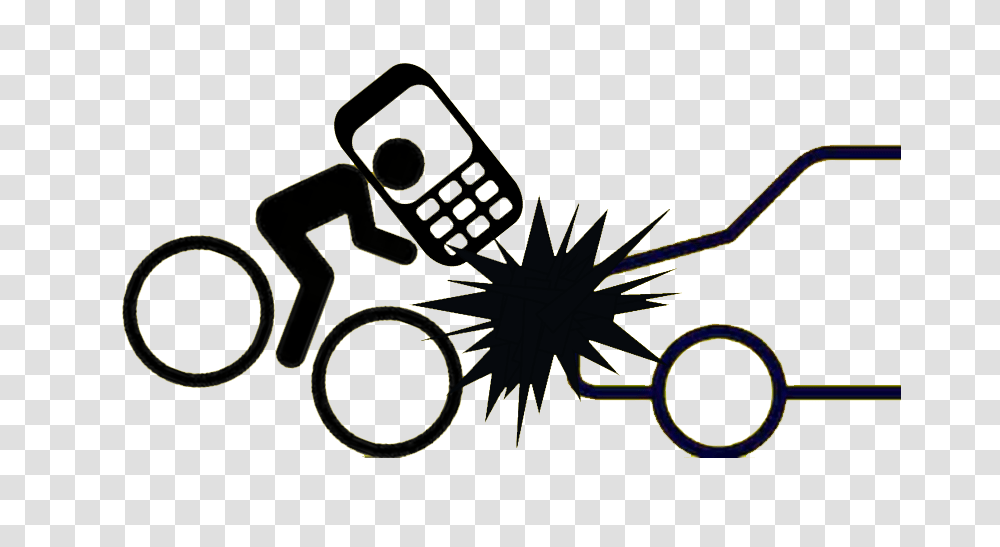 Distracted Bicyclist On Cell Phone Crashes Into Car, Electronics, Mobile Phone, Dynamite, Bomb Transparent Png