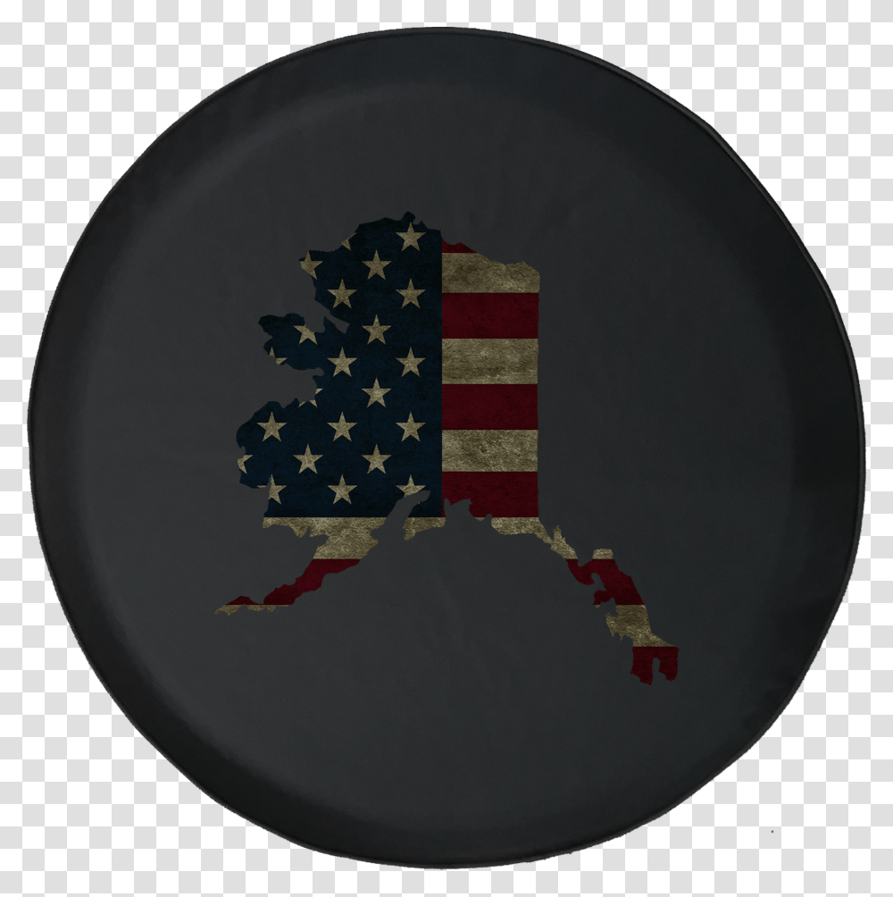 Distressed American Flag Spare Tire Cover Jeep Rv 30 Flag Of The United States, Emblem, Logo, Trademark Transparent Png